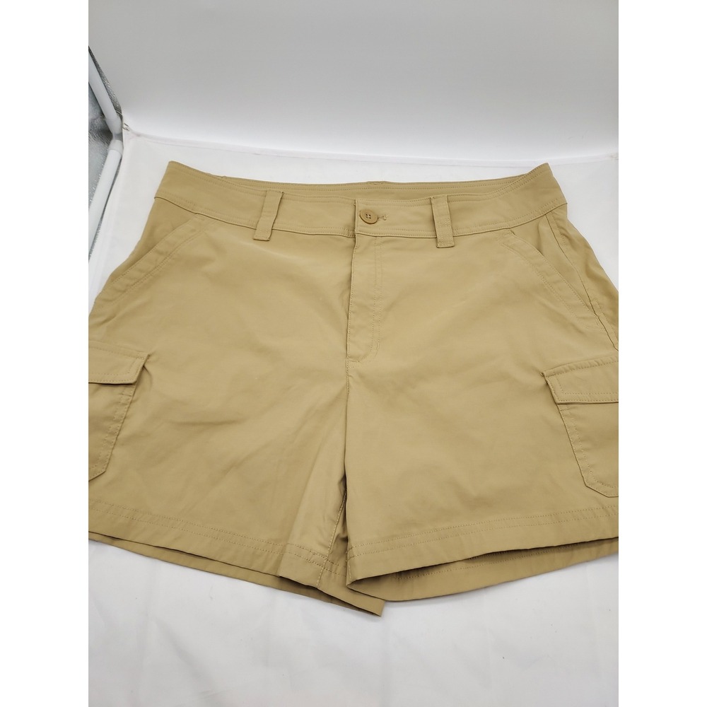 Eddie Bauer‎ Women's Size 14 Khaki Beige Cargo Shorts Hiking Outdoor